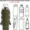 imageBASSDASH MOLLE Water Bottle Holder Pouch with Shoulder Strap Modular Bag for Fishing Hunting Hiking Travel Outdoor ActivitiesArmy Green