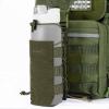 imageBASSDASH MOLLE Water Bottle Holder Pouch with Shoulder Strap Modular Bag for Fishing Hunting Hiking Travel Outdoor ActivitiesArmy Green