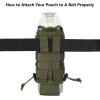 imageBASSDASH MOLLE Water Bottle Holder Pouch with Shoulder Strap Modular Bag for Fishing Hunting Hiking Travel Outdoor ActivitiesArmy Green