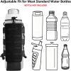 imageBASSDASH MOLLE Water Bottle Holder Pouch with Shoulder Strap Modular Bag for Fishing Hunting Hiking Travel Outdoor ActivitiesBlack