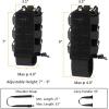 imageBASSDASH MOLLE Water Bottle Holder Pouch with Shoulder Strap Modular Bag for Fishing Hunting Hiking Travel Outdoor ActivitiesBlack