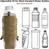 imageBASSDASH MOLLE Water Bottle Holder Pouch with Shoulder Strap Modular Bag for Fishing Hunting Hiking Travel Outdoor ActivitiesCoyote