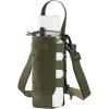 imageBASSDASH MOLLE Water Bottle Holder Pouch with Shoulder Strap Modular Bag for Fishing Hunting Hiking Travel Outdoor ActivitiesArmy Green