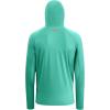 imageBASSDASH UPF 50 Mens Long Sleeve Fishing Shirt with Mask UV Neck Gaiter HoodieAqua Green