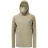 imageBASSDASH UPF 50 Mens Long Sleeve Fishing Shirt with Mask UV Neck Gaiter HoodieLight Khaki