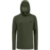 imageBASSDASH UPF 50 Mens Long Sleeve Fishing Shirt with Mask UV Neck Gaiter HoodieOlive Green