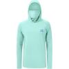 imageBASSDASH UPF 50 Mens Long Sleeve Fishing Shirt with Mask UV Neck Gaiter HoodieSeafoam