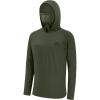 imageBASSDASH UPF 50 Mens Long Sleeve Fishing Shirt with Mask UV Neck Gaiter HoodieOlive Green