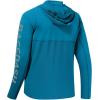 imageBASSDASH UPF 50 Mens UV Sun Protection Long Sleeve Performance Fishing Hoodie Hooded ShirtsEmerald BlueGrey Logo