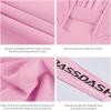 imageBASSDASH UPF 50 Mens UV Sun Protection Long Sleeve Performance Fishing Hoodie Hooded ShirtsLight PinkBlack Logo