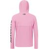 imageBASSDASH UPF 50 Mens UV Sun Protection Long Sleeve Performance Fishing Hoodie Hooded ShirtsLight PinkBlack Logo