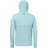 imageBASSDASH UPF 50 Mens UV Sun Protection Long Sleeve Performance Fishing Hoodie Hooded ShirtsPowder BlueGrey Logo