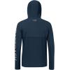 imageBASSDASH UPF 50 Mens UV Sun Protection Long Sleeve Performance Fishing Hoodie Hooded ShirtsStone BlueGrey Logo