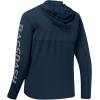 imageBASSDASH UPF 50 Mens UV Sun Protection Long Sleeve Performance Fishing Hoodie Hooded ShirtsStone BlueGrey Logo