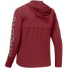 imageBASSDASH UPF 50 Mens UV Sun Protection Long Sleeve Performance Fishing Hoodie Hooded ShirtsWashed RedGrey Logo