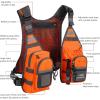 image:imageBASSDASH FV08 Ultra Lightweight Fly Fishing Vest for Men and Women Portable Chest Pack One Size Fits MostOrange