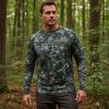 image:imageBASSDASH Mens Hunting Camo Performance Long Sleeve Shirt Fishing UPF50 FS13MWoodland 