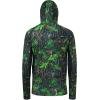 image:imageBASSDASH Mens UPF 50 Camo Long Sleeve Hunting Fishing Hoodie ShirtGreen Leaves