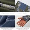 image:imageBASSDASH Mens UPF 50 Camo Long Sleeve Hunting Fishing Hoodie ShirtGreen Vegetation Camo With Ash Blue Mesh