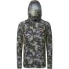image:imageBASSDASH Mens UPF 50 Camo Long Sleeve Hunting Fishing Hoodie ShirtGreen Vegetation Camo With Light Fawn Mesh