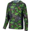 image:imageBASSDASH Mens UPF 50 Lightweight Hunting Camo Hoodie Quick Dry Performance Long Sleeve Fishing Shirt with Hood FS30MGreen Leaves