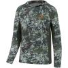 image:imageBASSDASH Mens UPF 50 Lightweight Hunting Camo Hoodie Quick Dry Performance Long Sleeve Fishing Shirt with Hood FS30MWoodland 