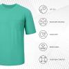 image:imageBASSDASH Mens UPF 50 Performance Short Sleeve Pocket TShirt UV Sun Protection Fishing Hiking Kayaking Sports ShirtsAqua GreenTangerine Logo
