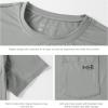 image:imageBASSDASH Mens UPF 50 Performance Short Sleeve Pocket TShirt UV Sun Protection Fishing Hiking Kayaking Sports ShirtsAsh GreyDark Grey Logo