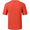 image:imageBASSDASH Mens UPF 50 Performance Short Sleeve Pocket TShirt UV Sun Protection Fishing Hiking Kayaking Sports ShirtsCoral RedDark Grey Logo