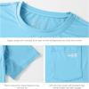 image:imageBASSDASH Mens UPF 50 Performance Short Sleeve Pocket TShirt UV Sun Protection Fishing Hiking Kayaking Sports ShirtsSky BlueWhite Logo