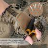 image:imageBASSDASH Unisex Fingerless Fleece Liner Camo Hunting Gloves for Cold Weather UPF 50 Lightweight Fishing Photography HG06Highland 