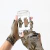 image:imageBASSDASH Unisex Fingerless Fleece Liner Camo Hunting Gloves for Cold Weather UPF 50 Lightweight Fishing Photography HG06Highland 