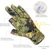 image:imageBASSDASH Unisex Fingerless Fleece Liner Camo Hunting Gloves for Cold Weather UPF 50 Lightweight Fishing Photography HG06Open Terrain 