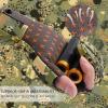 image:imageBASSDASH Unisex Fingerless Fleece Liner Camo Hunting Gloves for Cold Weather UPF 50 Lightweight Fishing Photography HG06Open Terrain 