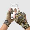 image:imageBASSDASH Unisex Fingerless Fleece Liner Camo Hunting Gloves for Cold Weather UPF 50 Lightweight Fishing Photography HG06Open Terrain