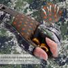 image:imageBASSDASH Unisex Fingerless Fleece Liner Camo Hunting Gloves for Cold Weather UPF 50 Lightweight Fishing Photography HG06Woodland 