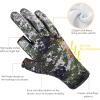 image:imageBASSDASH Unisex Fingerless Fleece Liner Camo Hunting Gloves for Cold Weather UPF 50 Lightweight Fishing Photography HG06Woodland 