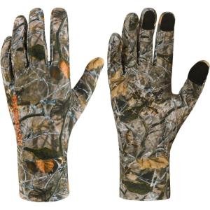 image:imageBASSDASH Mens Camo Hunting Gloves UPF 50 Lightweight Touchscreen Gloves for Warm Weather Fishing Hiking Outdoor ActivitiesSilicone Palm  Autumn Forest