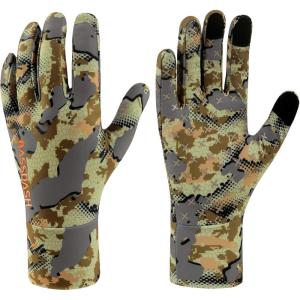 image:imageBASSDASH Mens Camo Hunting Gloves UPF 50 Lightweight Touchscreen Gloves for Warm Weather Fishing Hiking Outdoor ActivitiesSilicone Palm  Open Terrain