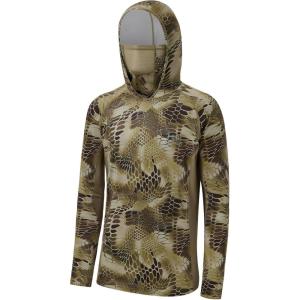 image:imageBASSDASH Mens UPF 50 Camo Long Sleeve Hunting Fishing Hoodie ShirtHighland 