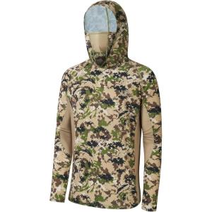 image:imageBASSDASH Mens UPF 50 Camo Long Sleeve Hunting Fishing Hoodie ShirtHighland