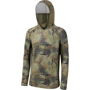 image:imageBASSDASH Mens UPF 50 Camo Long Sleeve Hunting Fishing Hoodie ShirtPython Camo