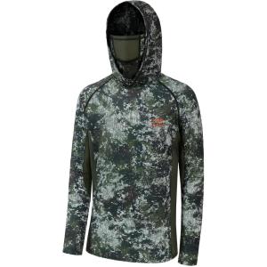 image:imageBASSDASH Mens UPF 50 Camo Long Sleeve Hunting Fishing Hoodie ShirtWoodland 