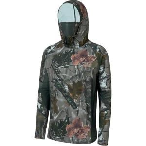 image:imageBASSDASH Mens UPF 50 Camo Long Sleeve Hunting Fishing Hoodie ShirtWoodland I