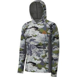 image:imageBASSDASH Mens UPF 50 Lightweight Hunting Camo Hoodie Quick Dry Performance Long Sleeve Fishing Shirt with Hood FS30MRocky Open Terrain