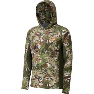 image:imageBASSDASH Mens UPF 50 Lightweight Hunting Camo Hoodie Quick Dry Performance Long Sleeve Fishing Shirt with Hood FS30MTimber Transition Camo