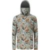 image:imageBASSDASH Mens UPF 50 Hooded Breathable Camo Shirts with Face Mask Lightweight Neck Gaiter Fishing Hiking Hoodie Shirt FS51MColor Block Camo