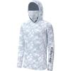 image:imageBASSDASH Mens UPF 50 Hooded Breathable Camo Shirts with Face Mask Lightweight Neck Gaiter Fishing Hiking Hoodie Shirt FS51MGrey Camo