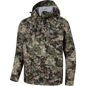 image:imageBASSDASH WalkerLW Breathable Waterproof Fishing Hunting Wading Jackets with Silent Outer Fabric for Men Women in 7 SizesGrunge Camo