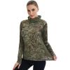 image:imageBASSDASH Womens UPF 50 Camo Hunting Hoodie with Neck Gaiter Breathable Performance Long Sleeve Fishing Hooded Tee FS03WMoss Wood